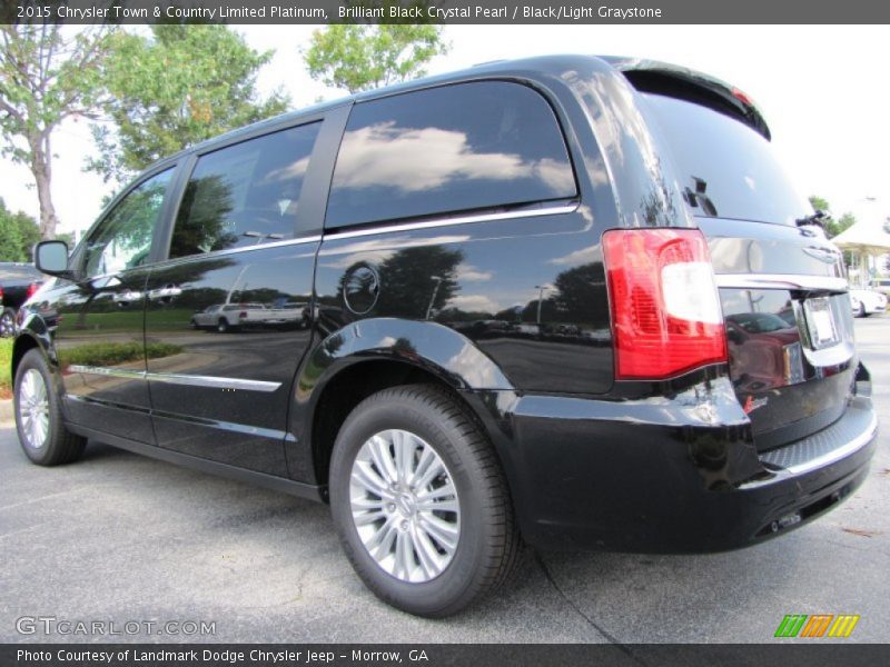 Brilliant Black Crystal Pearl / Black/Light Graystone 2015 Chrysler Town & Country Limited Platinum