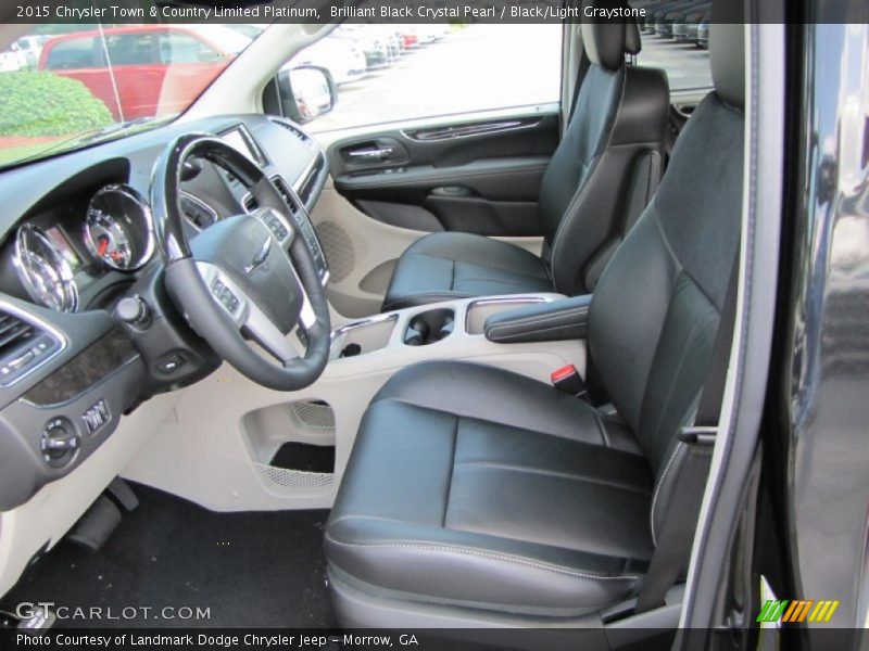  2015 Town & Country Limited Platinum Black/Light Graystone Interior