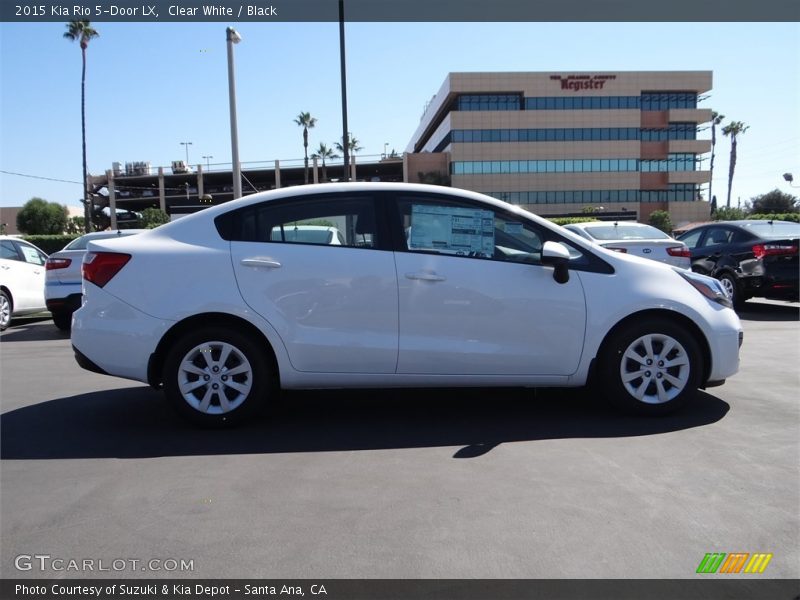 Clear White / Black 2015 Kia Rio 5-Door LX