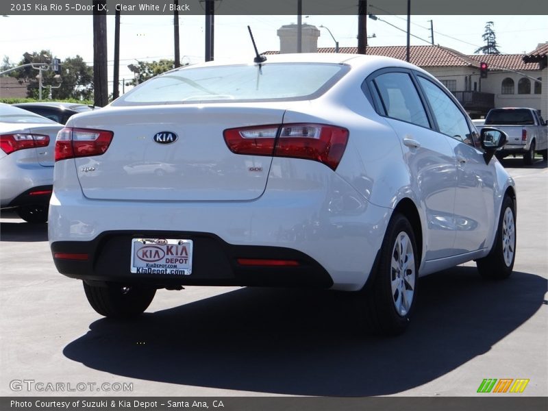 Clear White / Black 2015 Kia Rio 5-Door LX