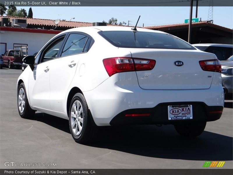 Clear White / Black 2015 Kia Rio 5-Door LX