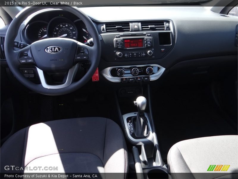 Clear White / Black 2015 Kia Rio 5-Door LX