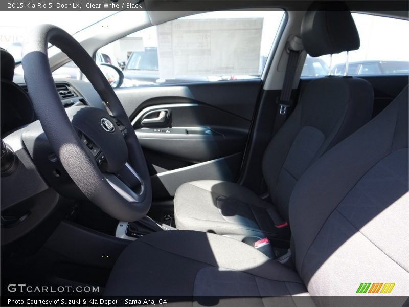 Clear White / Black 2015 Kia Rio 5-Door LX