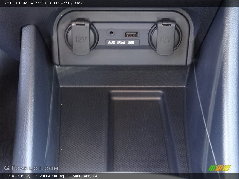 Clear White / Black 2015 Kia Rio 5-Door LX