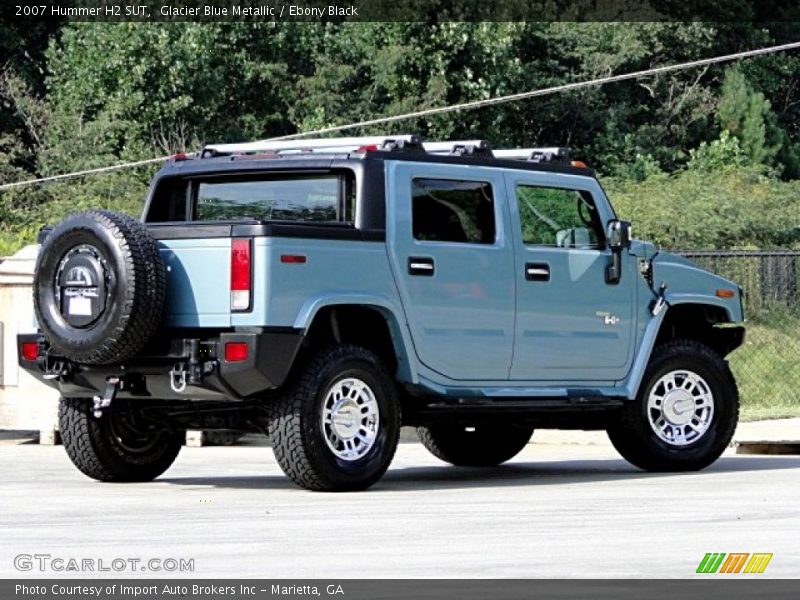 Glacier Blue Metallic / Ebony Black 2007 Hummer H2 SUT