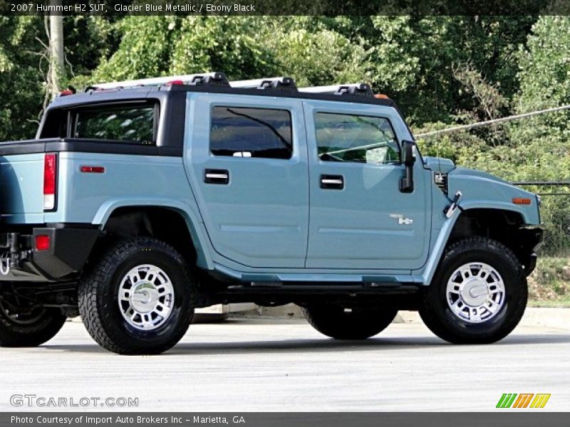 Glacier Blue Metallic / Ebony Black 2007 Hummer H2 SUT