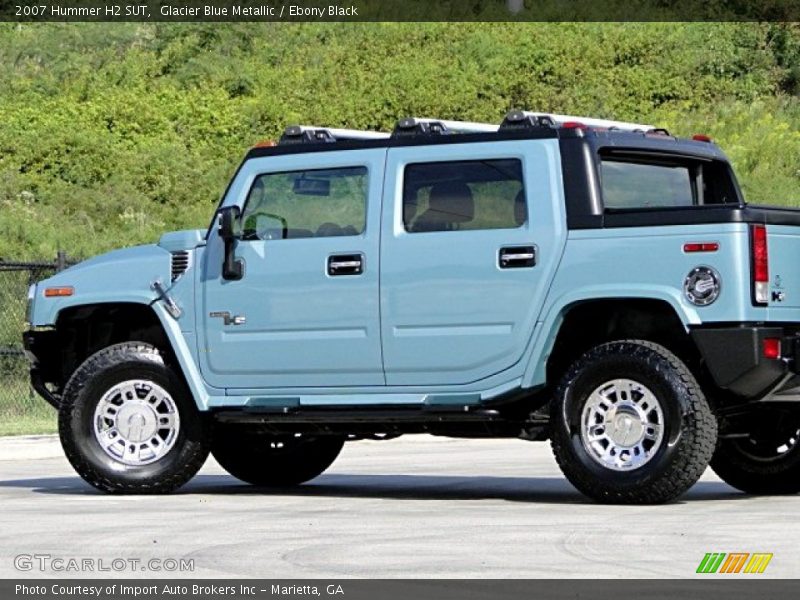 Glacier Blue Metallic / Ebony Black 2007 Hummer H2 SUT