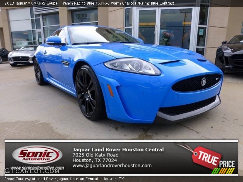 French Racing Blue / XKR-S Warm Charcoal/Reims Blue Contrast 2013 Jaguar XK XKR-S Coupe