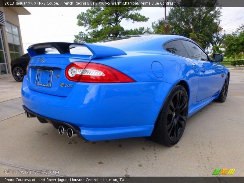 French Racing Blue / XKR-S Warm Charcoal/Reims Blue Contrast 2013 Jaguar XK XKR-S Coupe