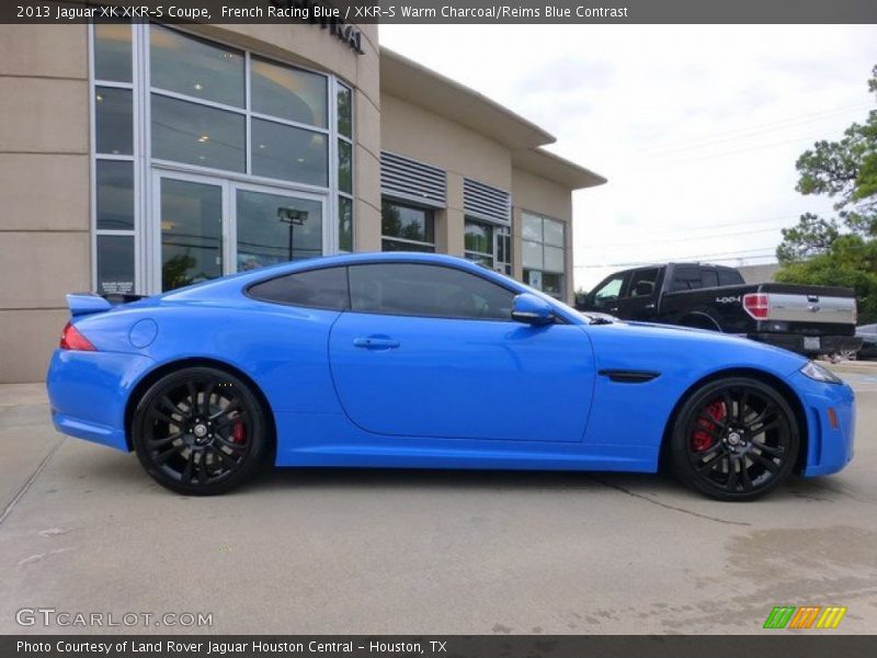 French Racing Blue / XKR-S Warm Charcoal/Reims Blue Contrast 2013 Jaguar XK XKR-S Coupe