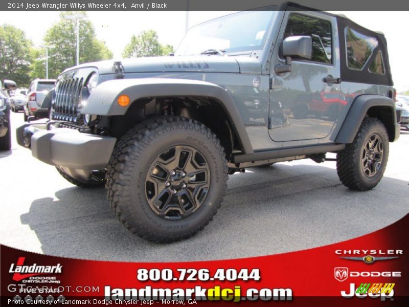 Anvil / Black 2014 Jeep Wrangler Willys Wheeler 4x4