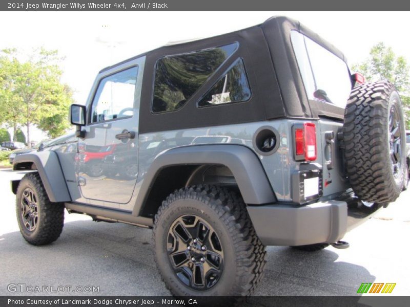 Anvil / Black 2014 Jeep Wrangler Willys Wheeler 4x4
