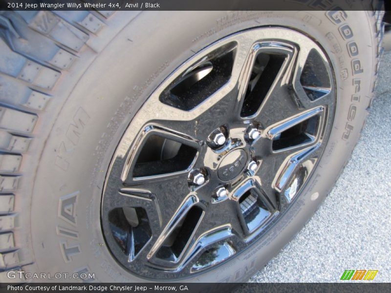 Anvil / Black 2014 Jeep Wrangler Willys Wheeler 4x4