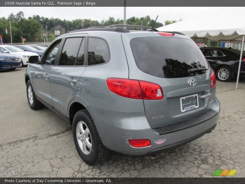 Platinum Sage / Beige 2008 Hyundai Santa Fe GLS