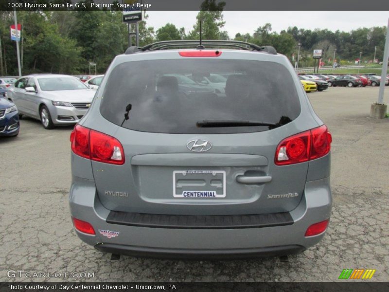 Platinum Sage / Beige 2008 Hyundai Santa Fe GLS