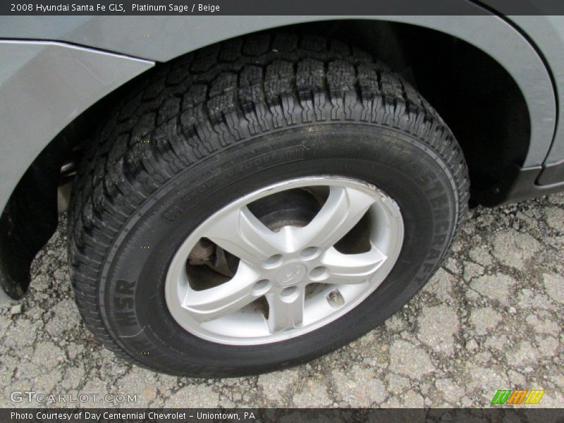 Platinum Sage / Beige 2008 Hyundai Santa Fe GLS