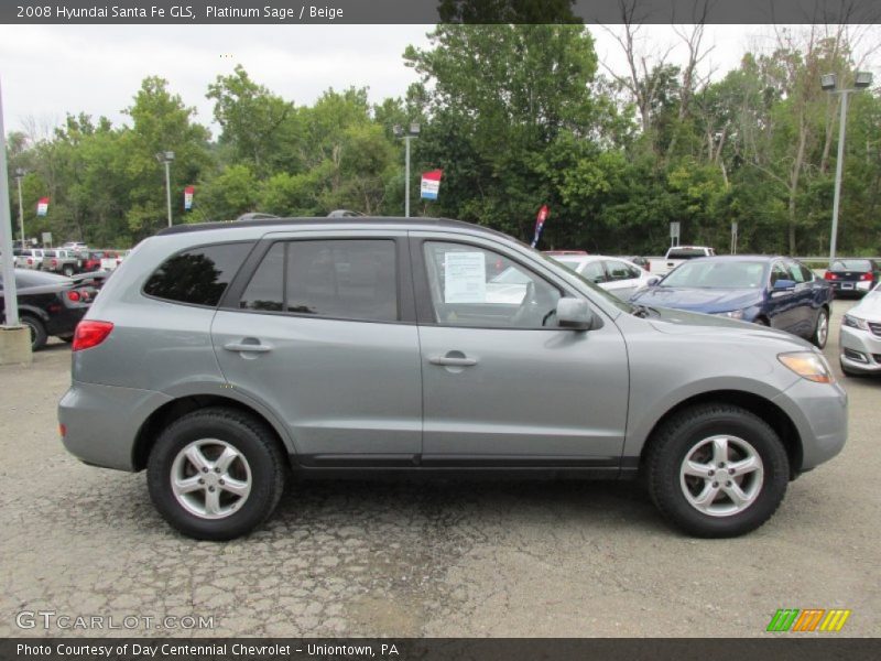 Platinum Sage / Beige 2008 Hyundai Santa Fe GLS