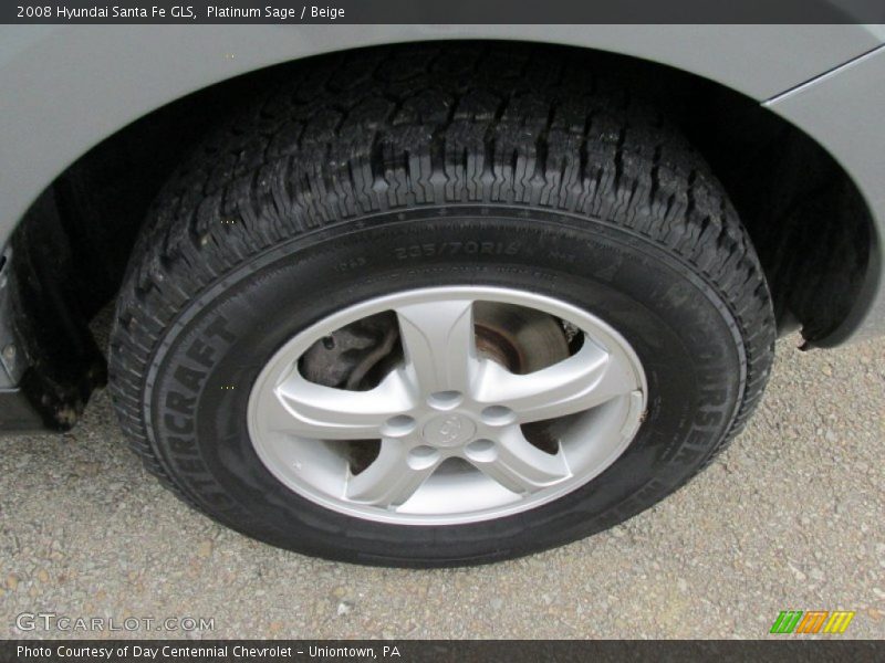 Platinum Sage / Beige 2008 Hyundai Santa Fe GLS