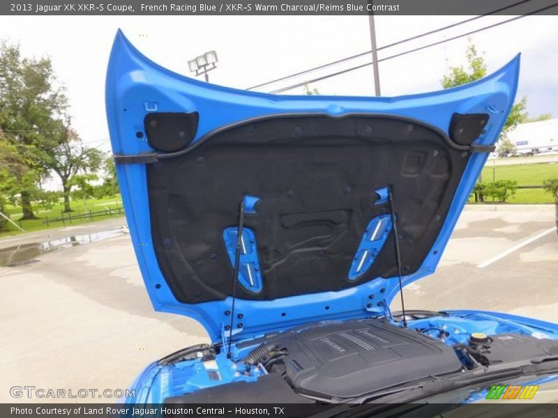 French Racing Blue / XKR-S Warm Charcoal/Reims Blue Contrast 2013 Jaguar XK XKR-S Coupe