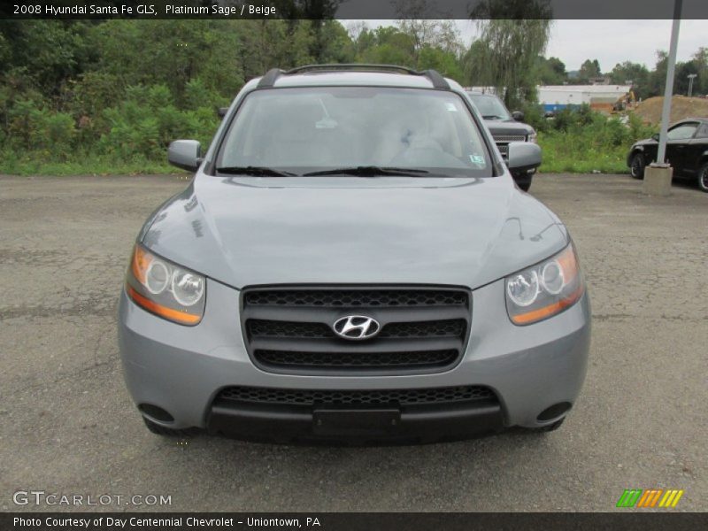 Platinum Sage / Beige 2008 Hyundai Santa Fe GLS