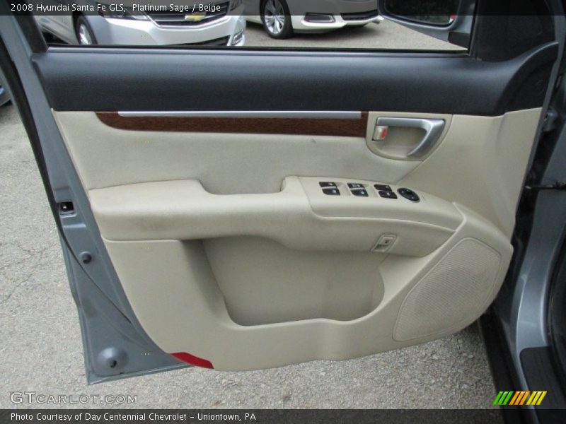 Platinum Sage / Beige 2008 Hyundai Santa Fe GLS
