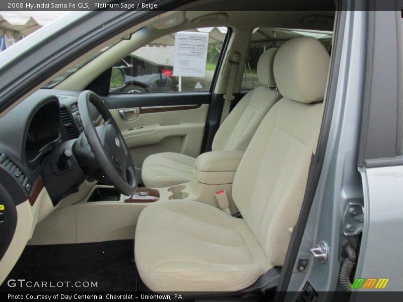 Platinum Sage / Beige 2008 Hyundai Santa Fe GLS