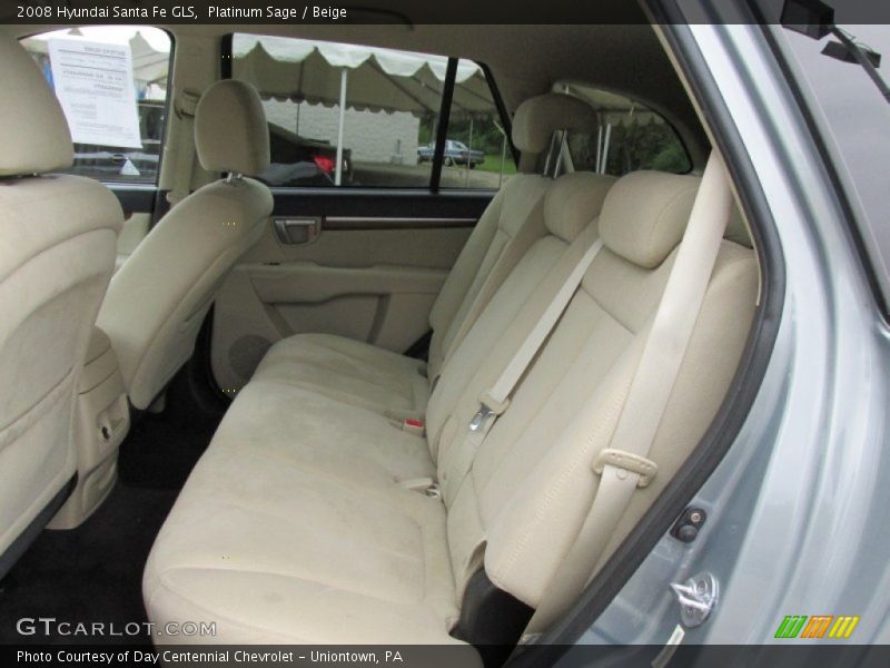 Platinum Sage / Beige 2008 Hyundai Santa Fe GLS