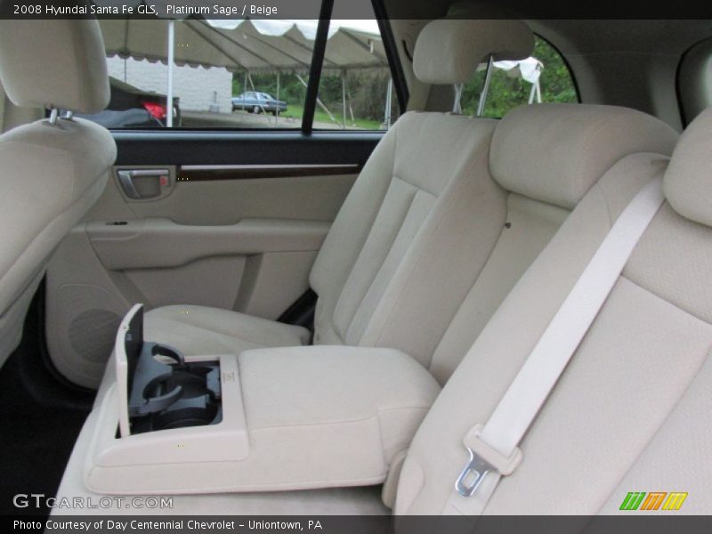 Platinum Sage / Beige 2008 Hyundai Santa Fe GLS