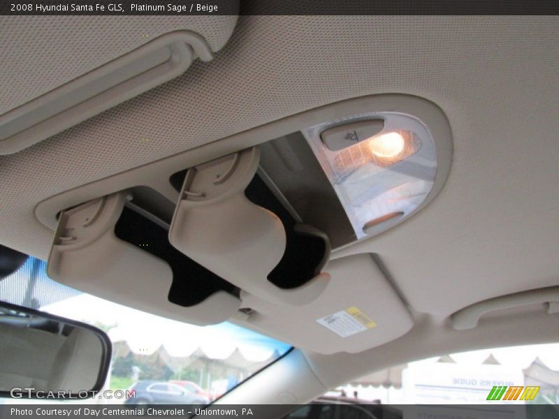 Platinum Sage / Beige 2008 Hyundai Santa Fe GLS