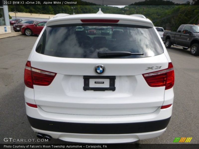 Alpine White / Chestnut 2013 BMW X3 xDrive 28i