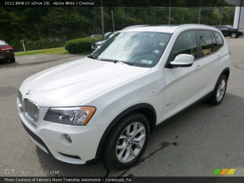 Alpine White / Chestnut 2013 BMW X3 xDrive 28i