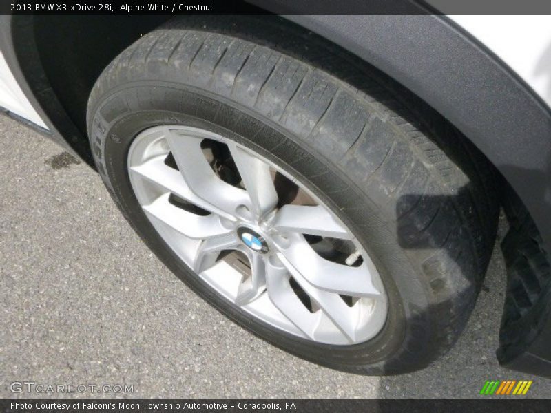 Alpine White / Chestnut 2013 BMW X3 xDrive 28i