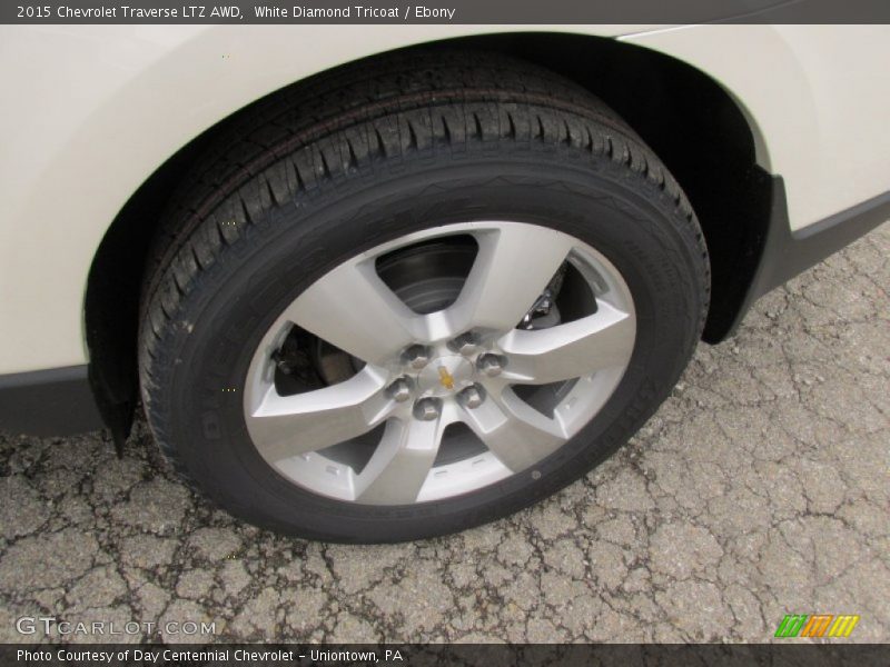 White Diamond Tricoat / Ebony 2015 Chevrolet Traverse LTZ AWD