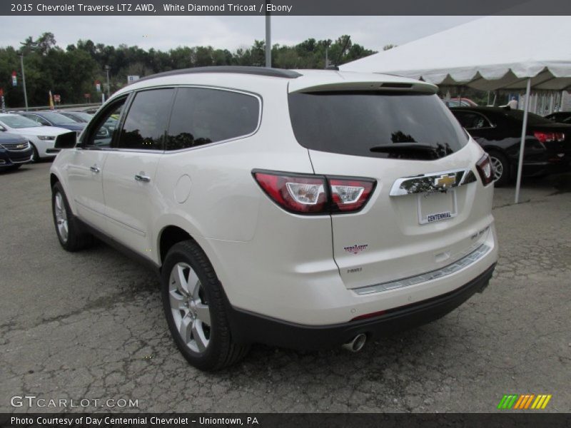White Diamond Tricoat / Ebony 2015 Chevrolet Traverse LTZ AWD