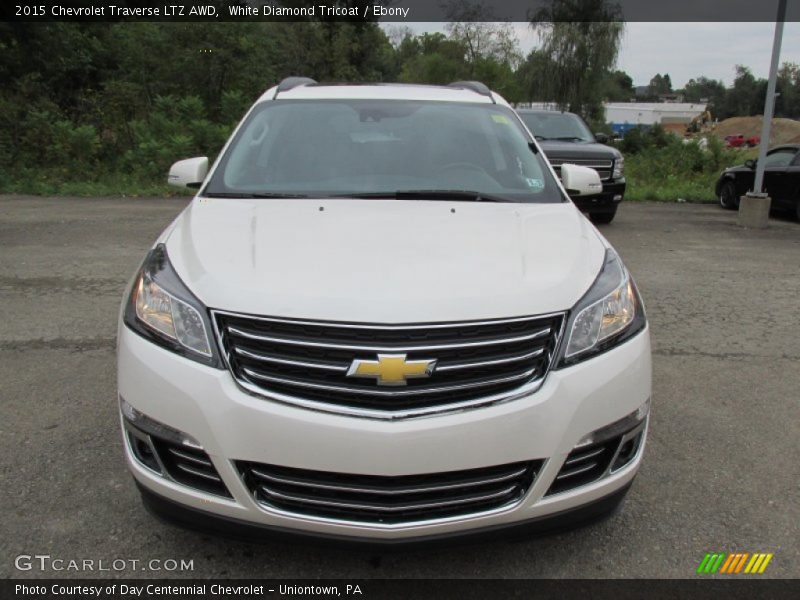 White Diamond Tricoat / Ebony 2015 Chevrolet Traverse LTZ AWD