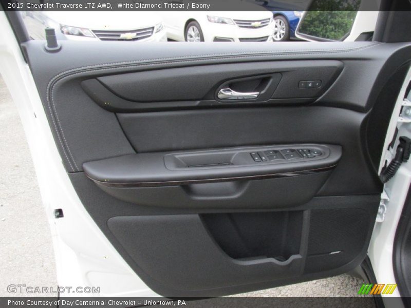 White Diamond Tricoat / Ebony 2015 Chevrolet Traverse LTZ AWD