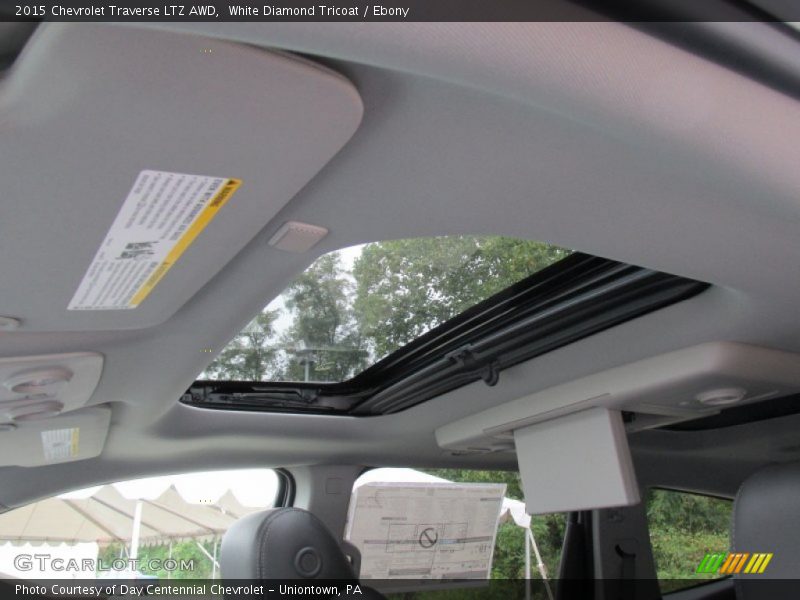 White Diamond Tricoat / Ebony 2015 Chevrolet Traverse LTZ AWD