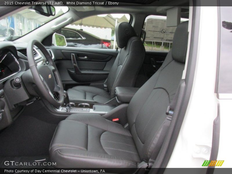 White Diamond Tricoat / Ebony 2015 Chevrolet Traverse LTZ AWD