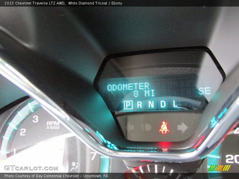 White Diamond Tricoat / Ebony 2015 Chevrolet Traverse LTZ AWD