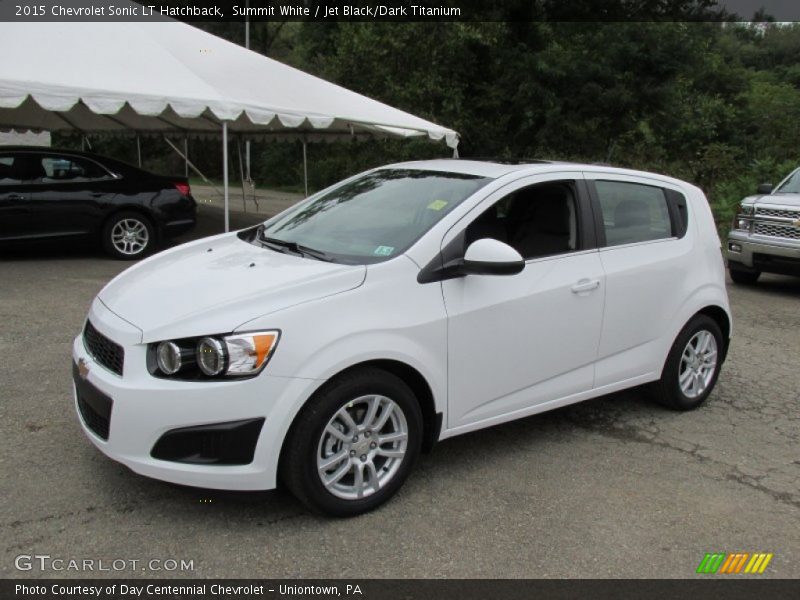 Summit White / Jet Black/Dark Titanium 2015 Chevrolet Sonic LT Hatchback