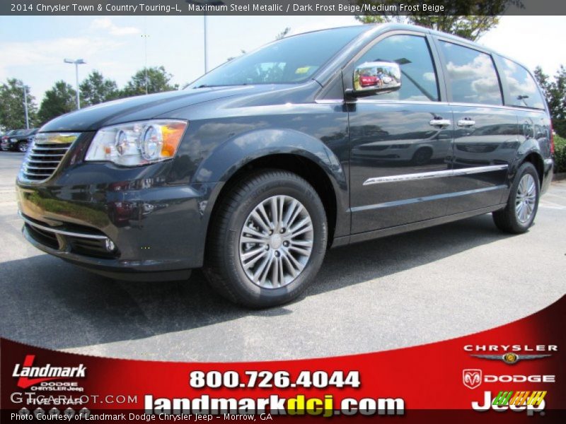 Maximum Steel Metallic / Dark Frost Beige/Medium Frost Beige 2014 Chrysler Town & Country Touring-L