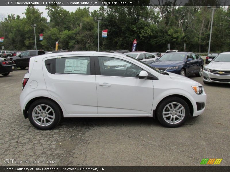 Summit White / Jet Black/Dark Titanium 2015 Chevrolet Sonic LT Hatchback