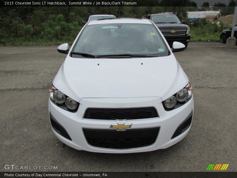 Summit White / Jet Black/Dark Titanium 2015 Chevrolet Sonic LT Hatchback