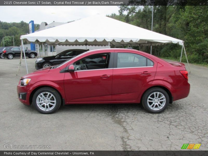 Crystal Red Tintcoat / Jet Black/Dark Titanium 2015 Chevrolet Sonic LT Sedan