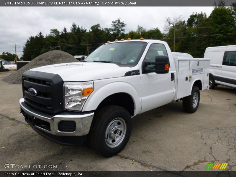 Oxford White / Steel 2015 Ford F350 Super Duty XL Regular Cab 4x4 Utility