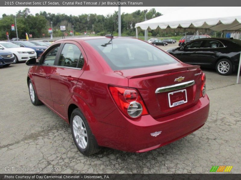 Crystal Red Tintcoat / Jet Black/Dark Titanium 2015 Chevrolet Sonic LT Sedan