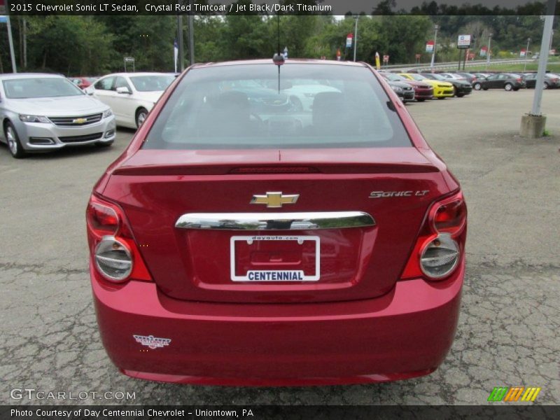 Crystal Red Tintcoat / Jet Black/Dark Titanium 2015 Chevrolet Sonic LT Sedan