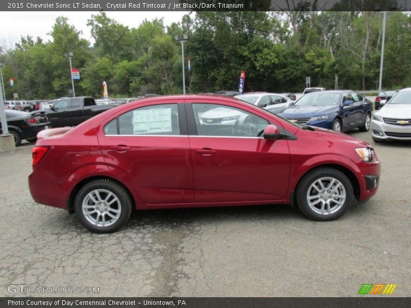 Crystal Red Tintcoat / Jet Black/Dark Titanium 2015 Chevrolet Sonic LT Sedan