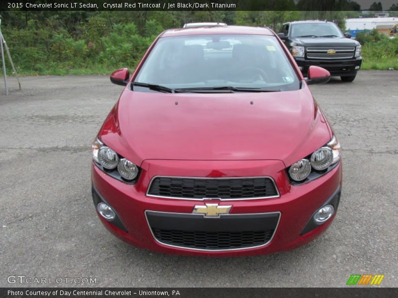 Crystal Red Tintcoat / Jet Black/Dark Titanium 2015 Chevrolet Sonic LT Sedan