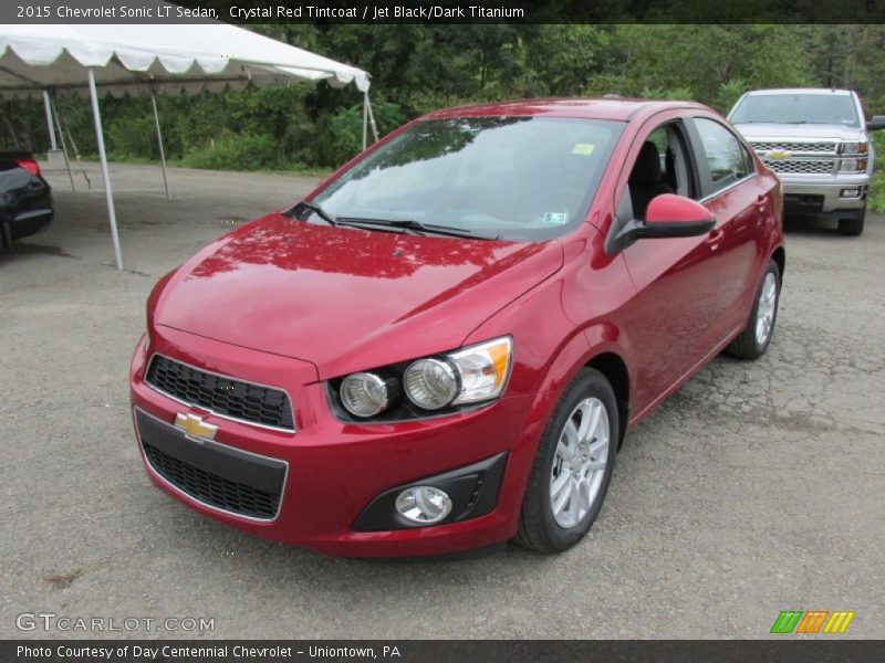 Crystal Red Tintcoat / Jet Black/Dark Titanium 2015 Chevrolet Sonic LT Sedan